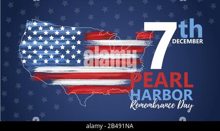 Pearl Harbor, Hawaii remembrance day Stock Vector