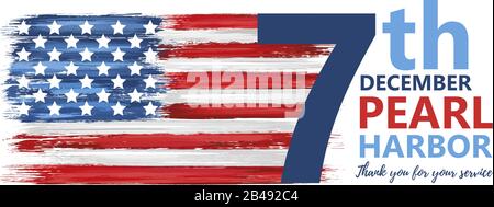 Pearl Harbor, Hawaii remembrance day Stock Vector