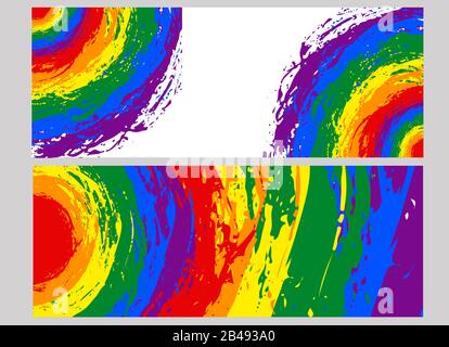 Bright rainbow background with round spots Stock Vector