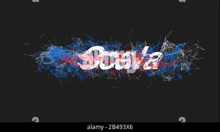 Scala technology for website design Stock Vector