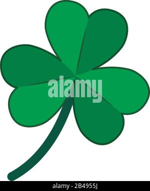 Illustration of clover, with white background vector Stock Vector