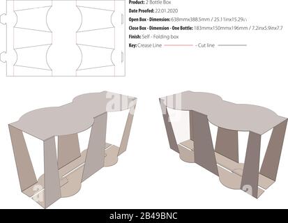 2 Pack Bottle Holder die cut vector Stock Vector