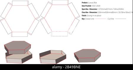 Luxury box for more products die cut vector Stock Vector