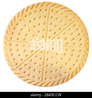Shortbread petticoat tails biscuit, cut out or isolated on a white background. Stock Photo