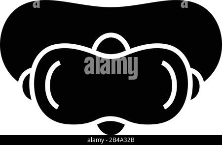Special mask black icon, concept illustration, vector flat symbol, glyph sign. Stock Vector