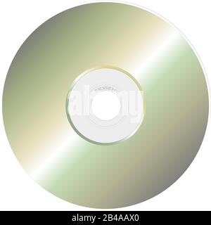 Illustration of CD, with white background vector Stock Vector