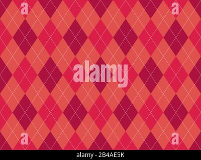 Argyle pattern seamless. Fabric texture background. Classic argill vector ornament. Stock Vector