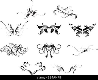 Illustration of ornamental vintage design, with white background vector Stock Vector