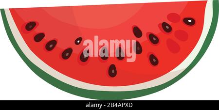 fresh slice watermelon on white background - vector Stock Vector