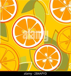 Vector illustration fresh orange slice Stock Vector