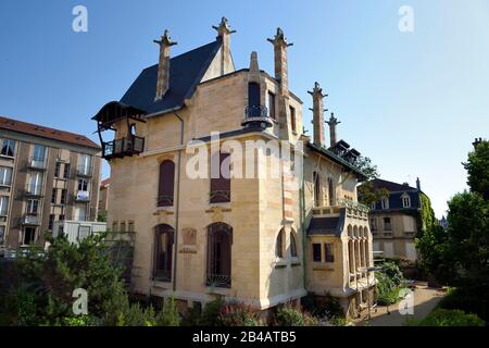 France, Meurthe-et-Moselle, Nancy, the Villa Majorelle of Art Nouveau style by architect Henri Sauvage Stock Photo