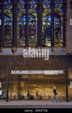 France, Moselle, Metz, Saint Etienne (Saint Stephen) cathedral south arm of the transept glazed by Valentin Bousch