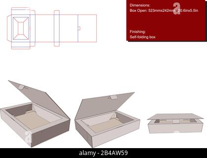 Luxury box for more products die cut vector Stock Vector