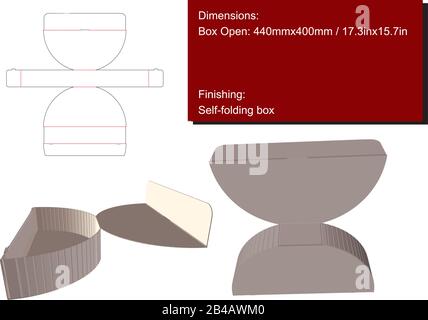 Gift box for many products die cut vector Stock Vector