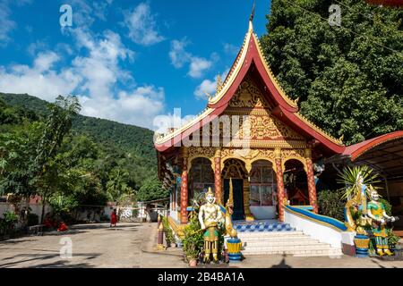 Laos, Phongsaly province, Muang Khua town, temple Stock Photo