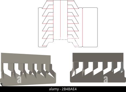 Bottle Packaging structural design die cut vector Stock Vector