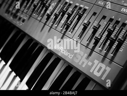 Roland SH101 Analogue Synthesiser Stock Photo