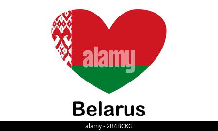 Flag of Belarus. Original and simple Belarus flag isolated in official colors and Proportion Correctly. Stock Vector