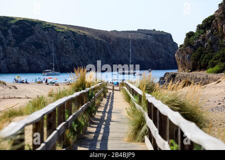 Italy, Sardinia, Carbonia Iglesias province, Buggerru, Cala Domestica cove Stock Photo