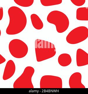 Abstract modern retro seamless background spots shapes Stock Vector