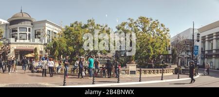 Los Angeles, California - February 18, 2020 : The Grove at Farmers Market, retail and entertainment complex in Los Angeles Stock Photo