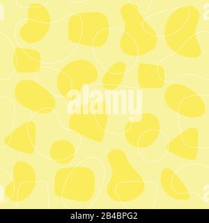 Abstract modern retro seamless background spots shapes Stock Vector