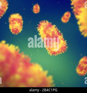 Rabies is a deadly viral disease of the nervous system, Rabies virus infection Stock Photo