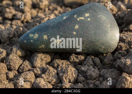 Neolithic stone axe (eclogite and garnet) Stock Photo