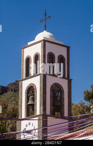 Spain, Canary Islands, Tenerife Island, Santiago del Teide, Iglesia de San Fernando Rey church, exterior Stock Photo