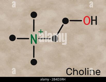 Choline vitamin-like essential nutrien molecule. It is Vitamin B4 ...