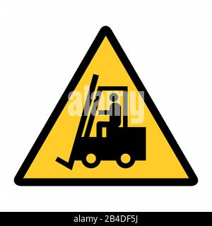 Forklift truck sign Stock Vector