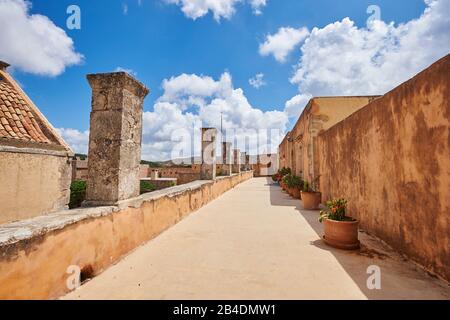 Old Town, Arkadi Monastery, Crete, Greece Stock Photo
