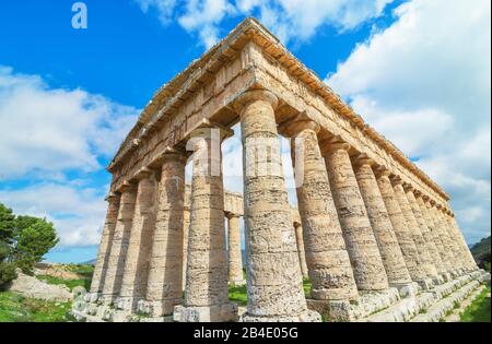 Segesta Temple, Segesta, Sicily, Italy Stock Photo