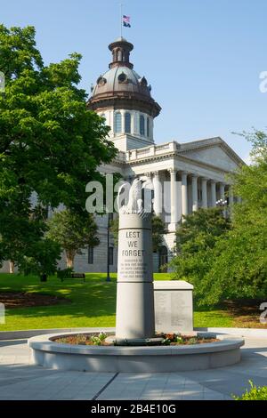 Law enforcement officers monument Columbia South Carolina home of the Statehouse Capital building with a rich history Stock Photo