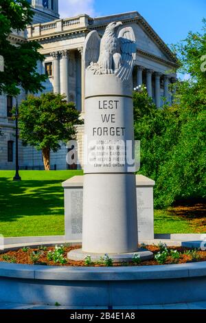 Law enforcement officers monument Columbia South Carolina home of the Statehouse Capital building with a rich history Stock Photo
