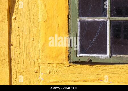 Typical Old Traditional Buidlings With Green Shutters In Vernazza In 