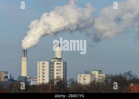 Schornstein, Kraftwerk Reuter, Charlottenburg, Berlin, Deutschland Stock Photo