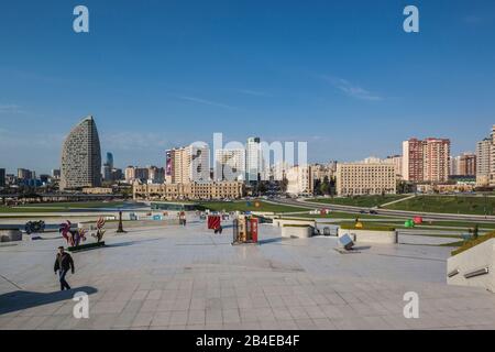 Azerbaijan, Baku, Trump Hotel and Tower  by the Heydar Aliyev Center, no releases Stock Photo