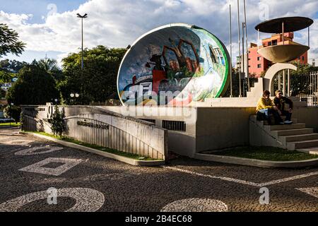 Acoustic shell at Dogello Goss Square. Concordia, Santa Catarina, Brazil. Stock Photo