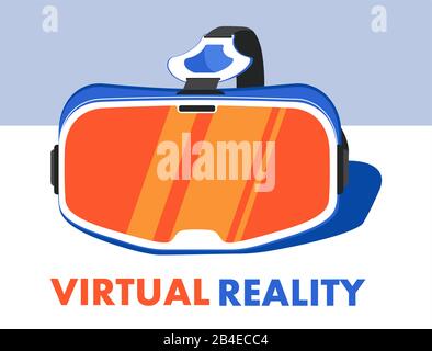 VR headset device in flat style Stock Vector
