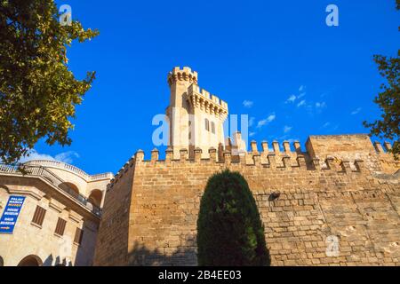 Almudaina Palace Walls, Palma de Mallorca, Mallorca (Majorca), Balearic Islands, Spain, Europe Stock Photo