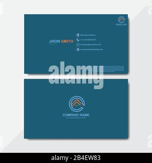 Double-sided business card template. Flat Design Vector Illustration. Abstract modern business card template design Name Card Stock Vector
