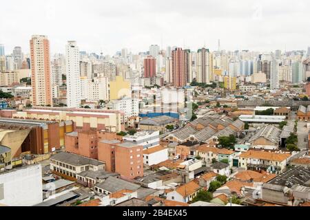 Aerial view, See of the Urbanization, Cambuci, São Paulo, Brazil Stock Photo