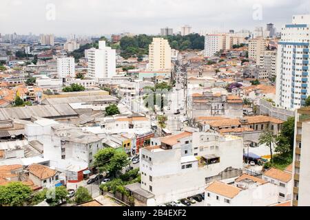 Aerial view of the Urbanization, Cambuci, São Paulo, Brazil Stock Photo