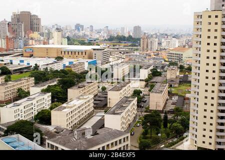 Aerial view  of the Urbanization, Cambuci, São Paulo, Brazil Stock Photo