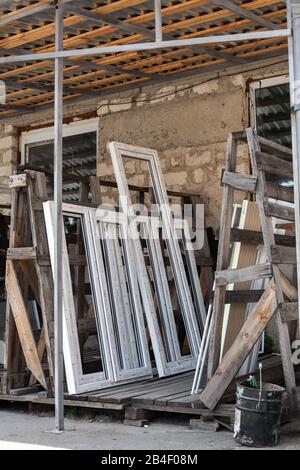 Window Pvc Factor Aluminum and PVC Window production Stock Photo - Alamy