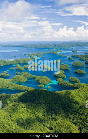 Rock Islands of Palau, Pacific, Micronesia, Palau Stock Photo