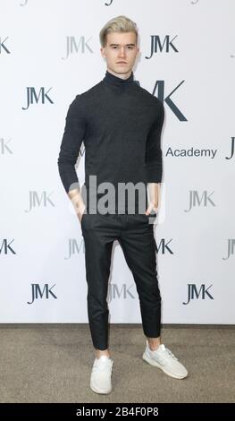 Los Angeles, California, USA. 3rd March, 2020. Ian Holt, instructor at the JMK Modeling Media Academy, attending the press conference where it was announced that JMK Modeling Media Academy was chosen as one of the model agencies for the new season of Los Angeles Fashion Week at iDream Space in the City of Industry, California on March 3, 2020.  Credit: Sheri Determan/Alamy.com Stock Photo