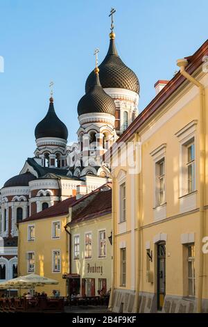 Estland, Tallinn, Domberg, Alexander-Newski-Kathedrale, Restaurant Stock Photo