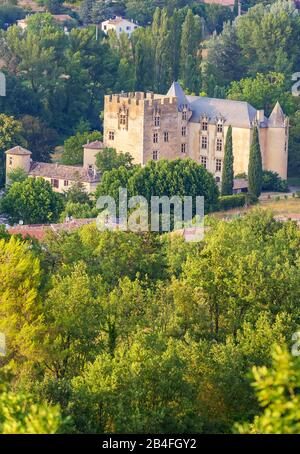 Castle, Allemagne en Provence, Alpes de Haute Provence, France, Europe, Stock Photo